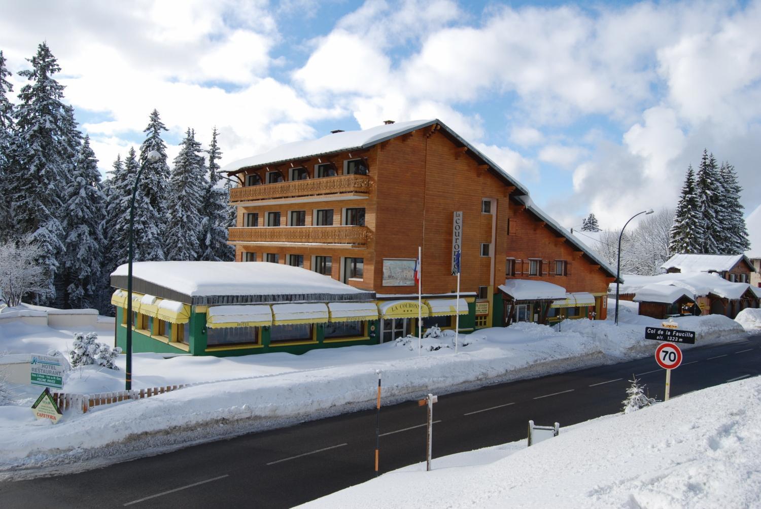 Hôtel De La Couronne Mijoux Exterior foto